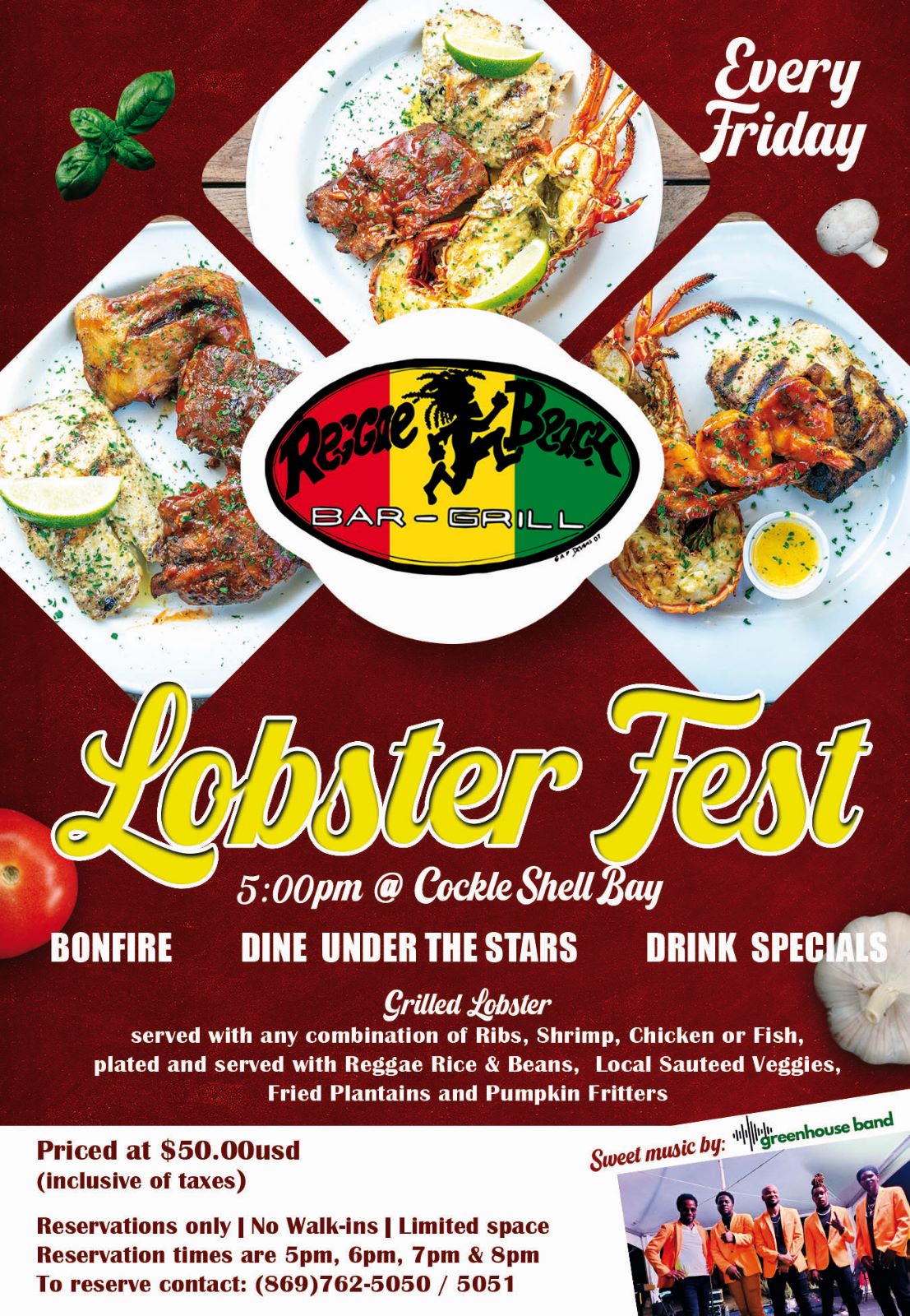 Reggae Beach Lobster Fest details