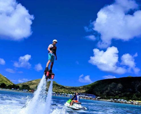 Flyboarding with St. Kitts Water Sports at Reggae Beach