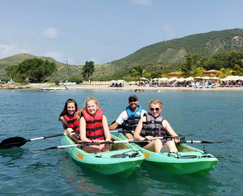 Glass Bottom Kayaking with St. Kitts Water Sports at Reggae Beach