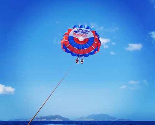 Parasailing with St. Kitts Water Sports at Reggae Beach